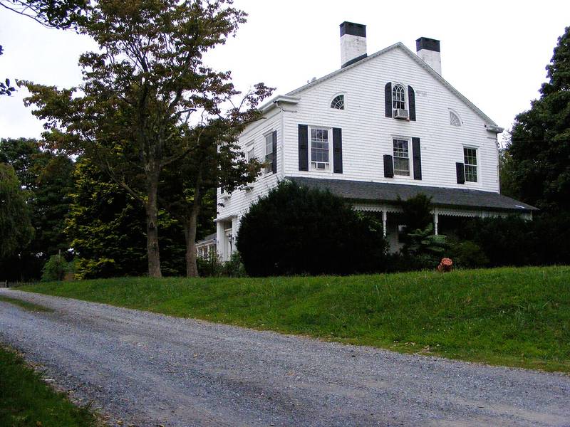 The white clapboard MacGregor-Tallman House on Monmouth Road in West Long Branch