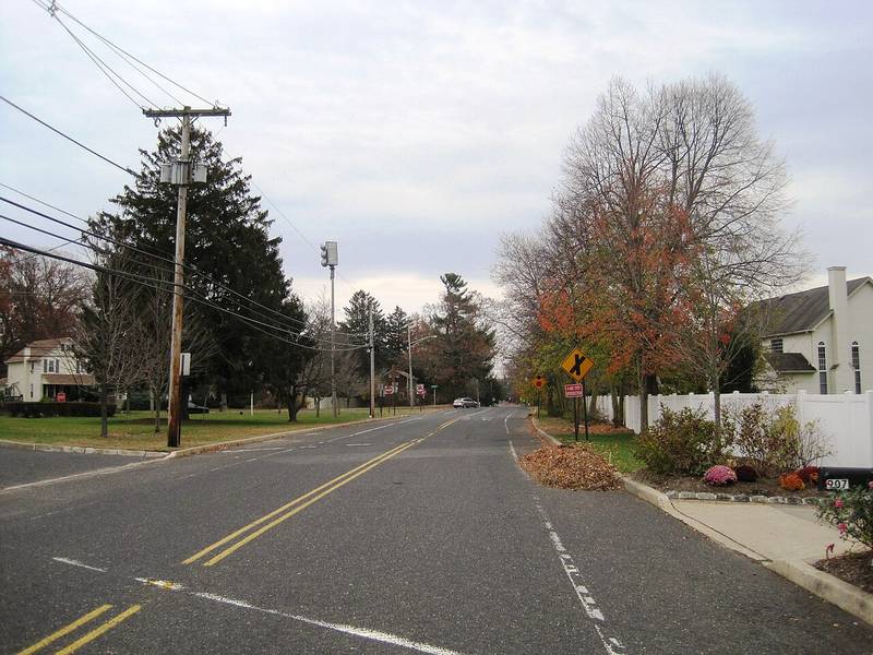 A residential street in the Wayside section of Ocean Township, New Jersey