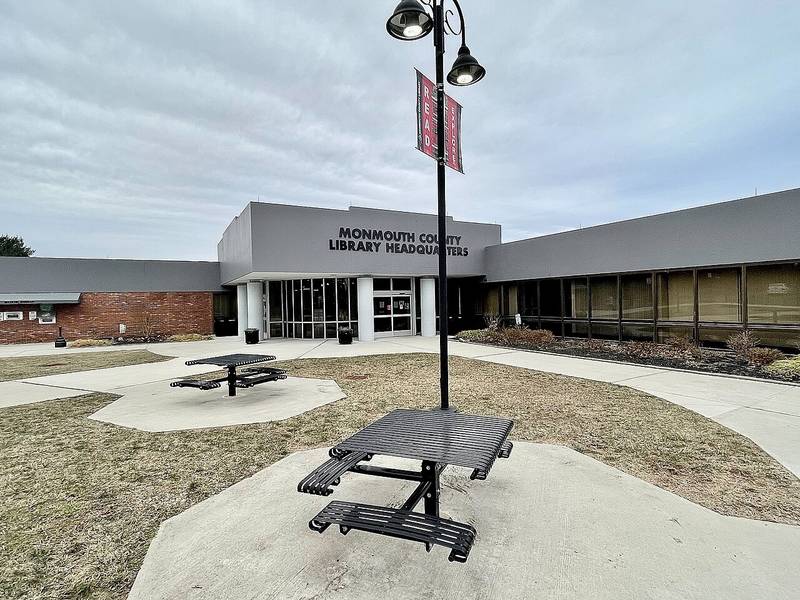 Entrance of the Monmouth County Library Headquarters in Manalapan