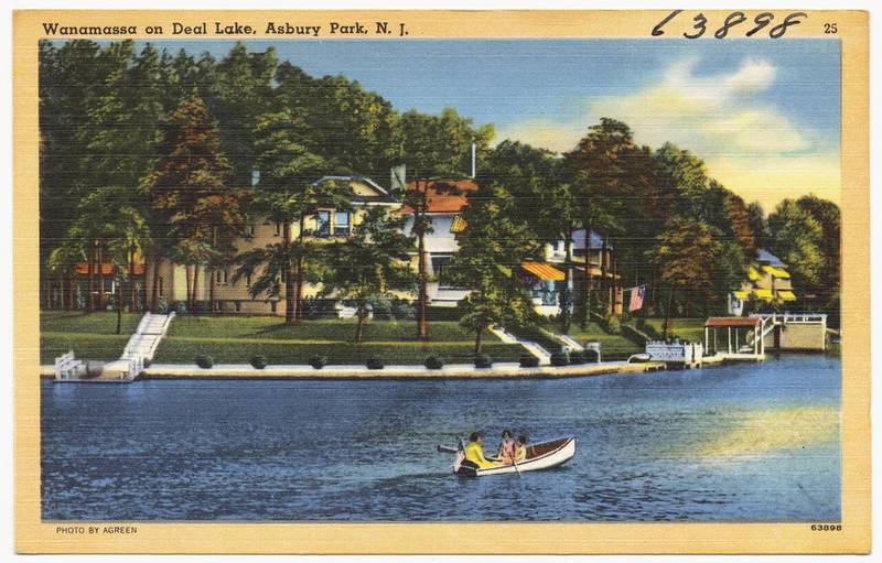 Vintage postcard of Wanamassa on Deal Lake