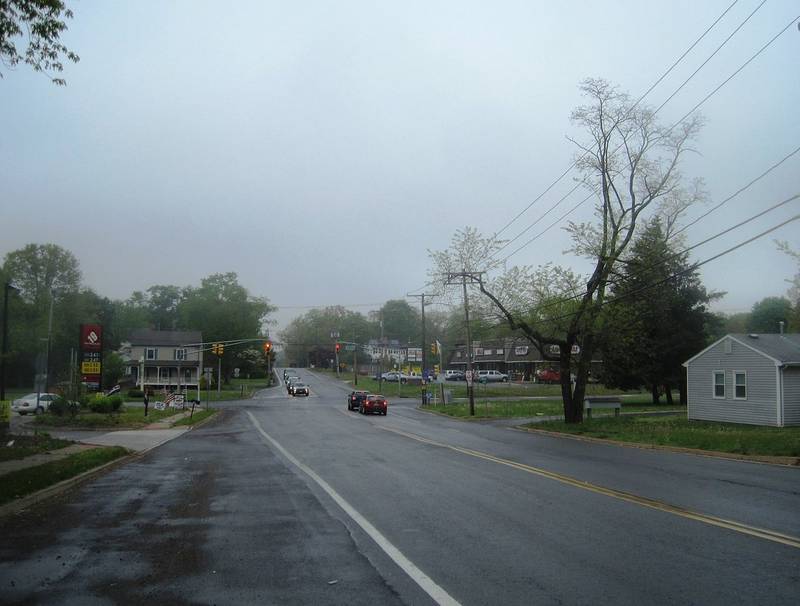 The crossroads of County Routes 527 and 547 in the Whitesville section of Jackson