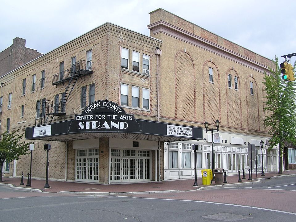 The Strand Theater marquee at 400 Clifton Avenue in Lakewood